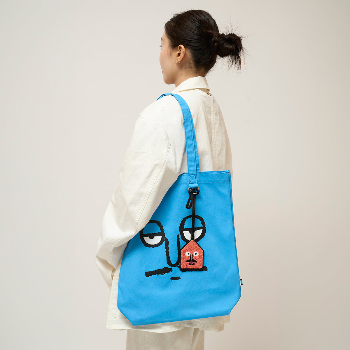 Face Shopper Bag Blue