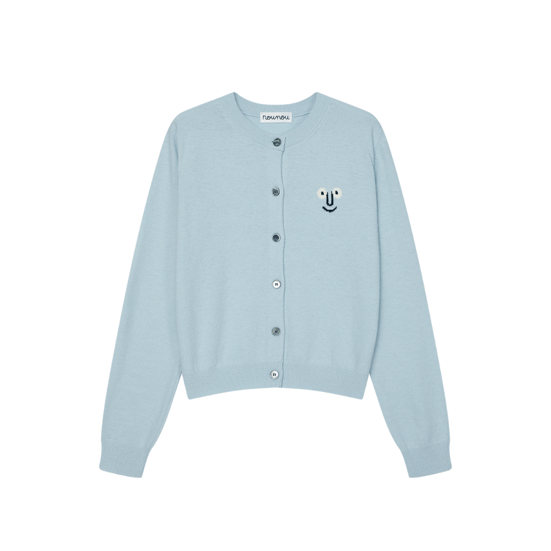 Jacquard Cardigan Blue