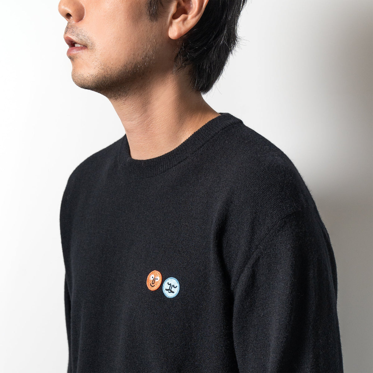 Classic Patch Pullover Knit Black