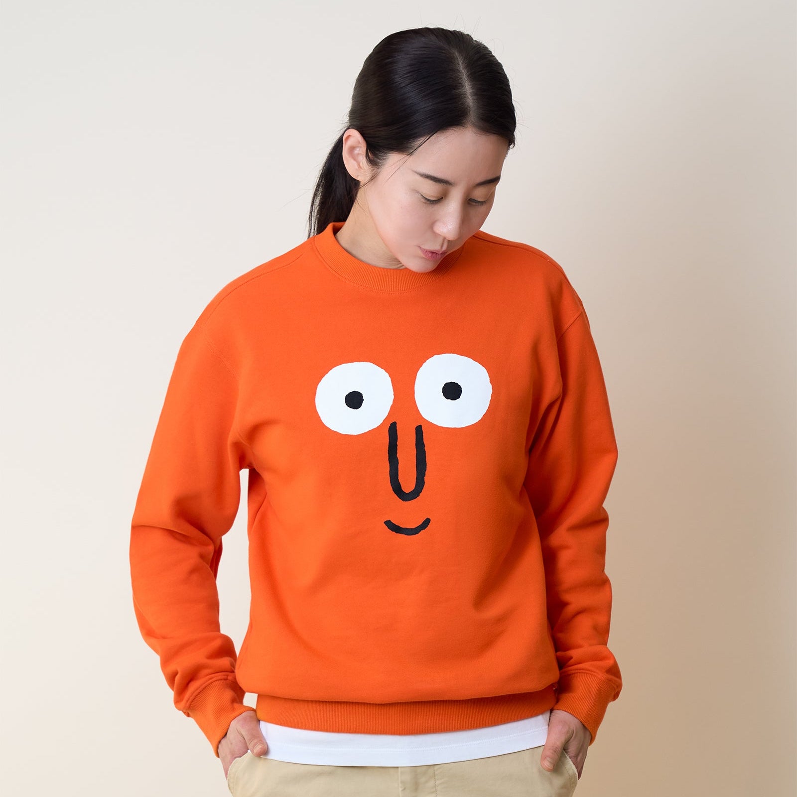 Face Sweatshirt Orange