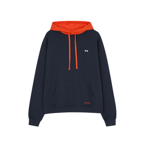 Two Tone Hoodie Navy