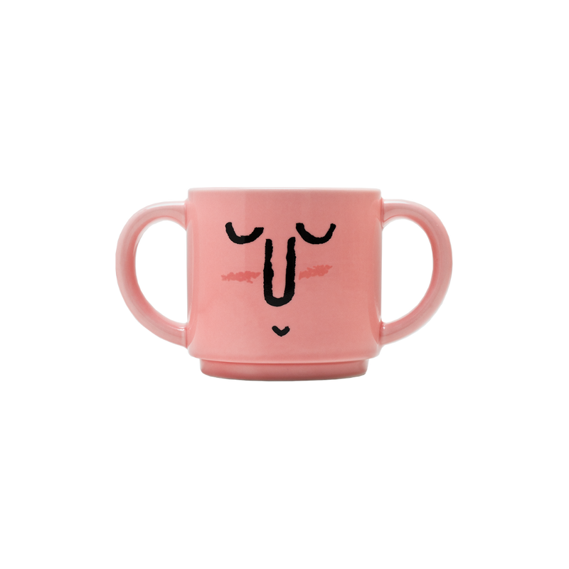 Double Handle Mug Pink