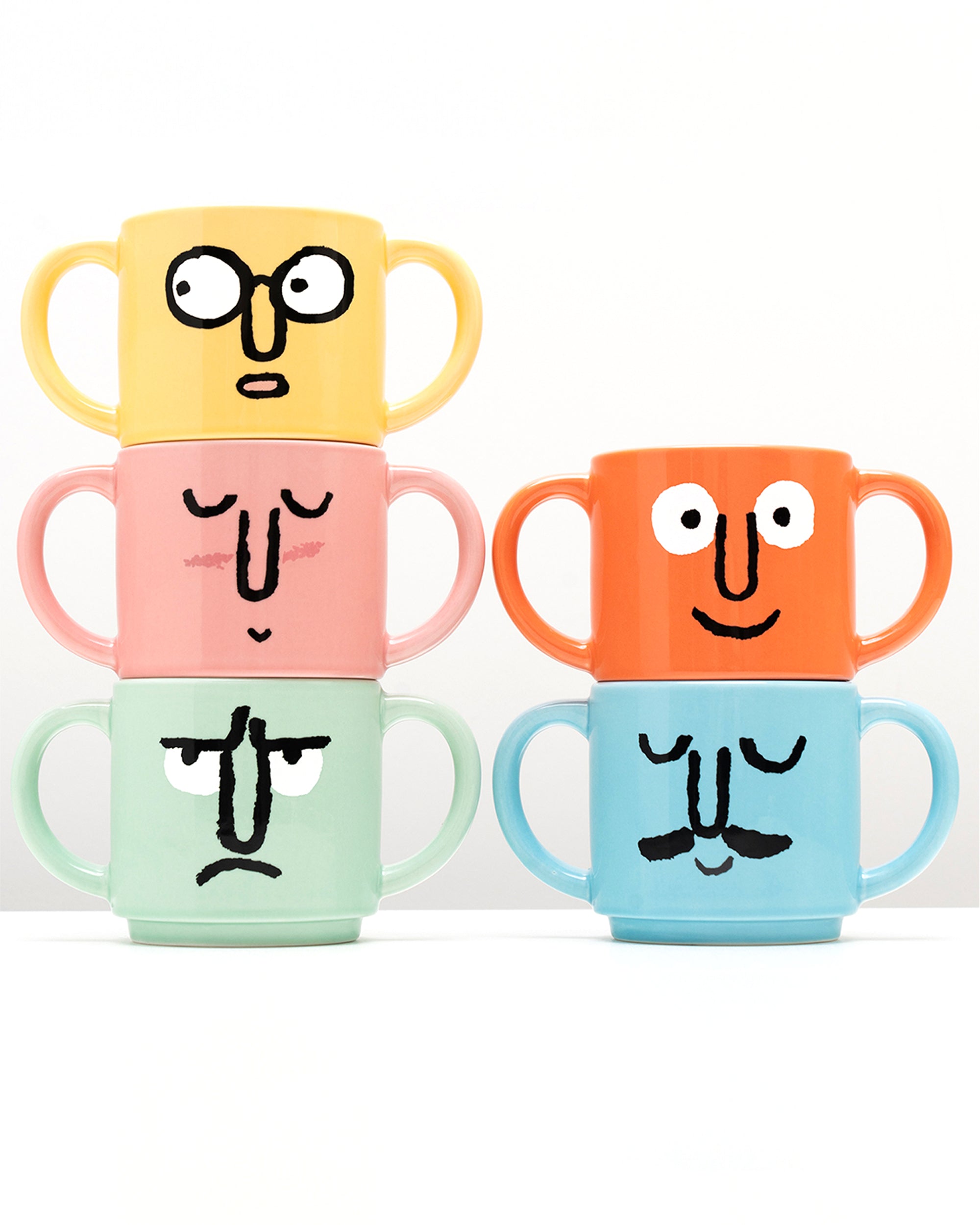 Double Handle Mug Blue