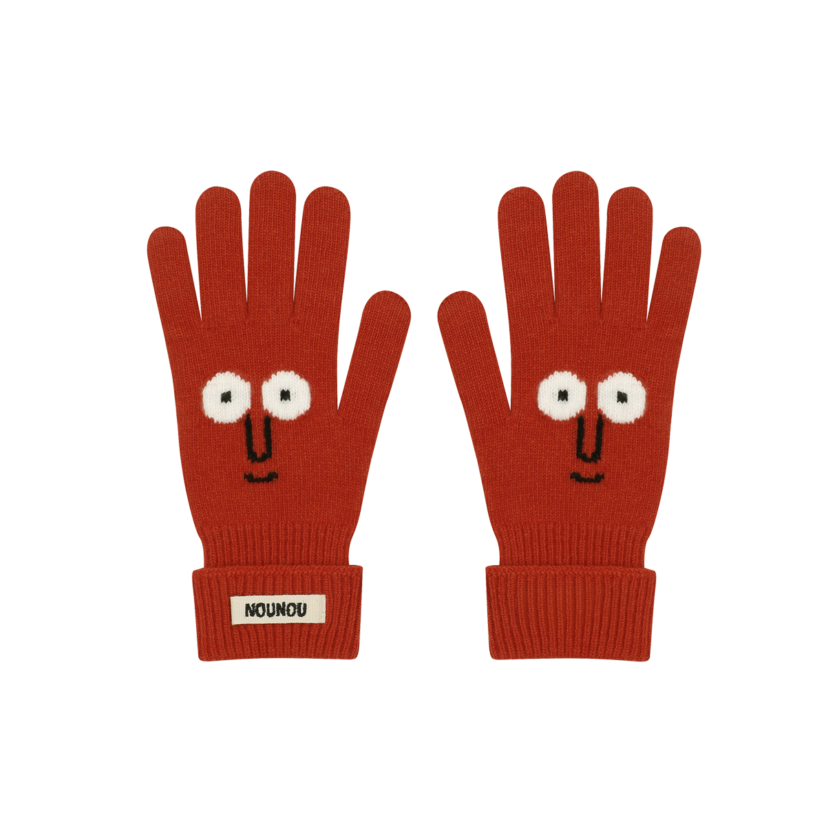 Knit Gloves Orange