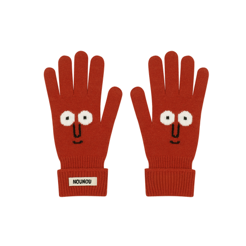 Knit Gloves Orange
