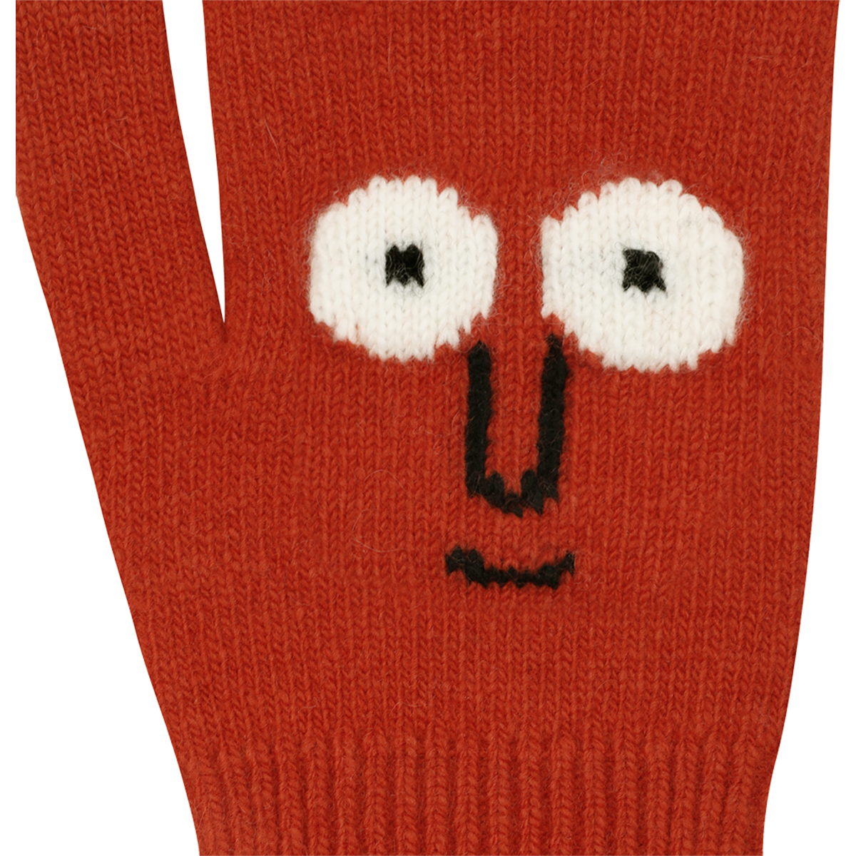 Knit Gloves Orange