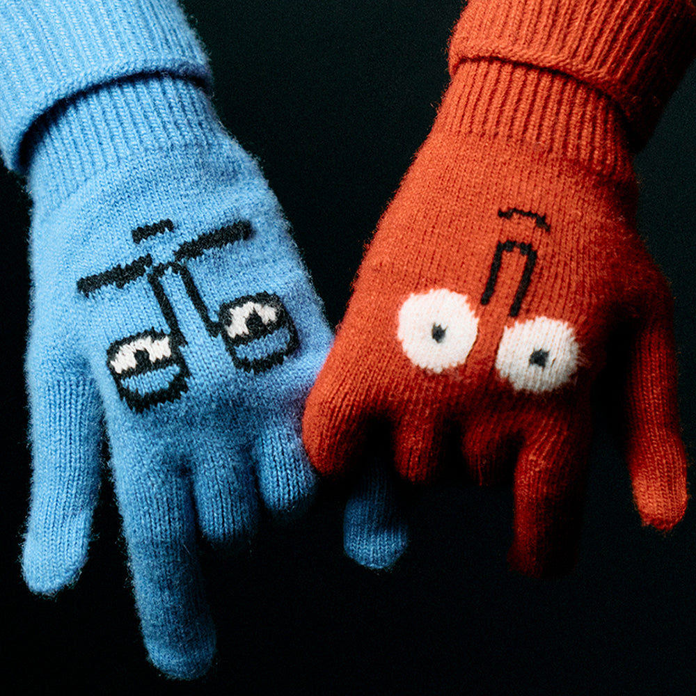Knit Gloves Orange