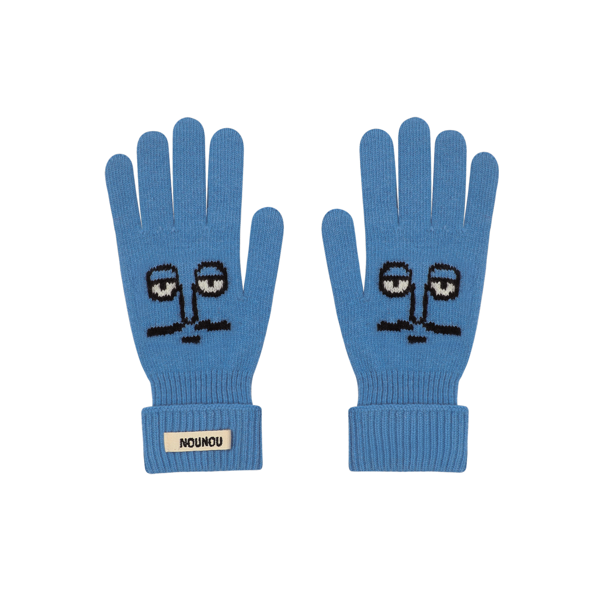 Knit Gloves Blue
