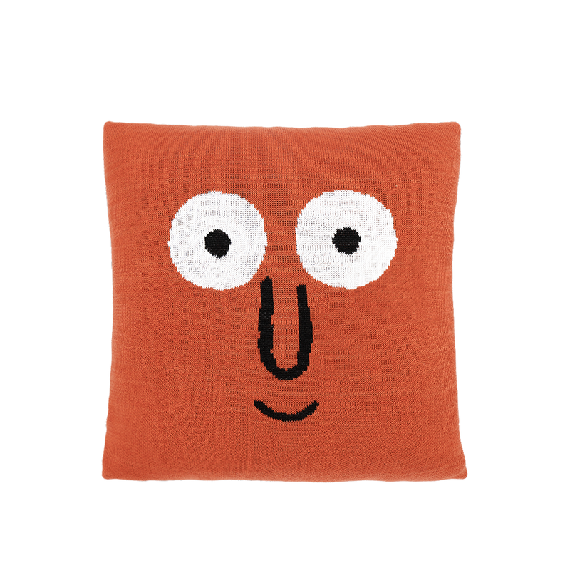 Knit Cushion Cover Orange