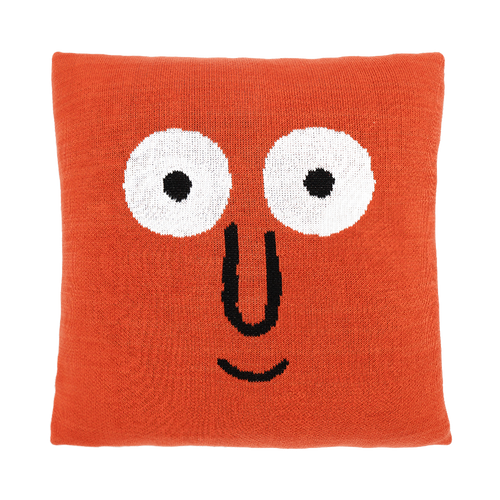 Knit Cushion Cover Orange