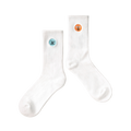 Patched Socks White