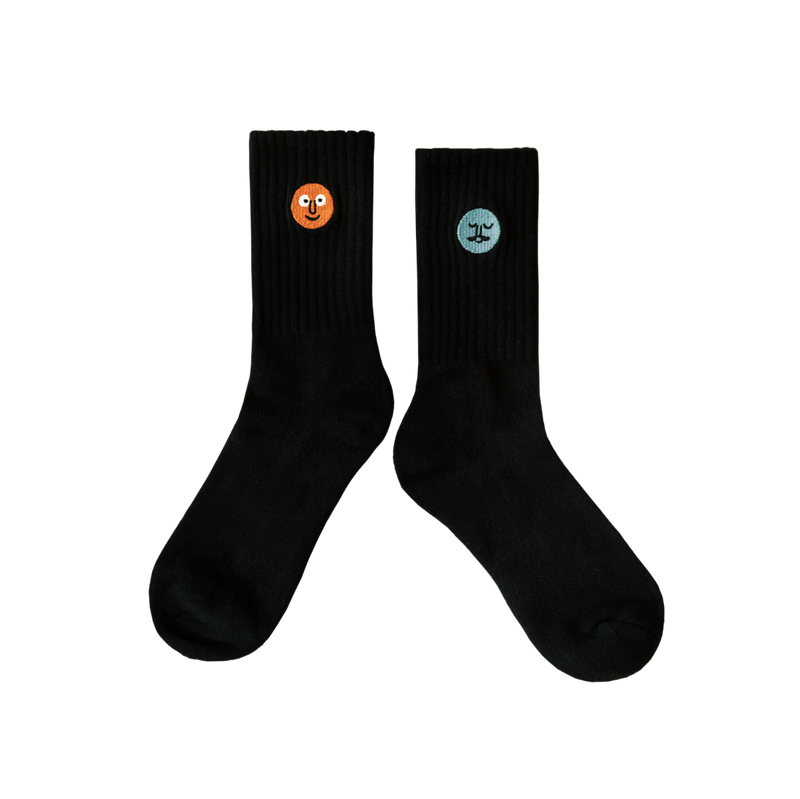 Patched Socks Black