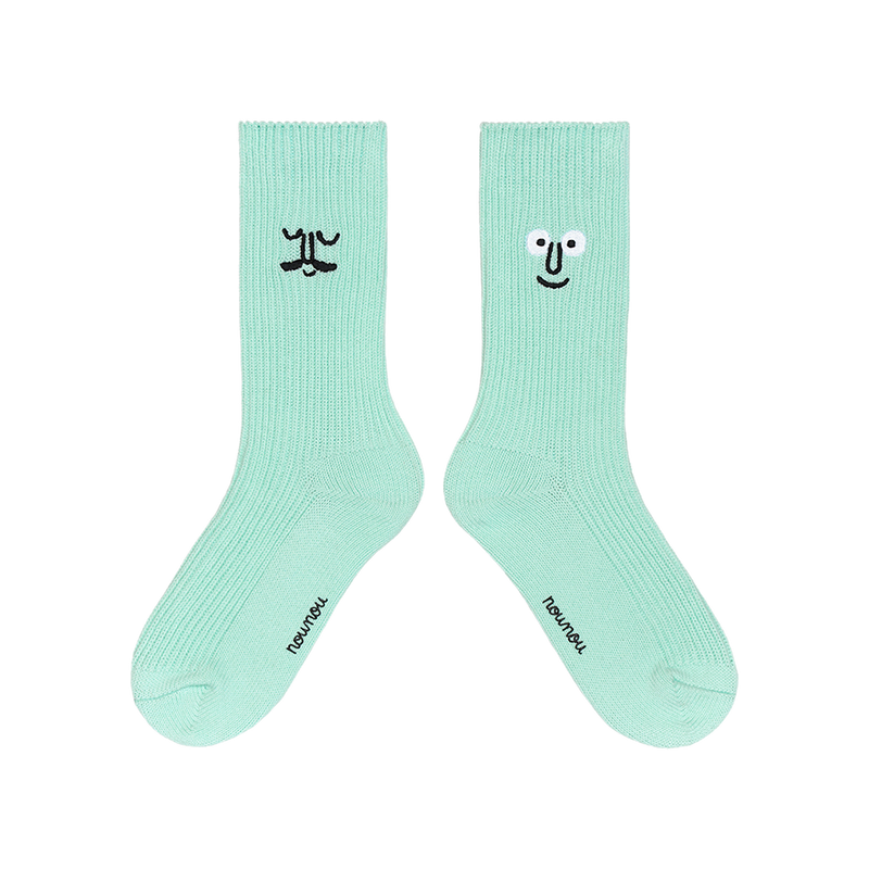 Face Crew Socks Mint