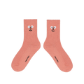 Face Quarter Socks Coral