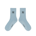 Face Quarter Socks Blue