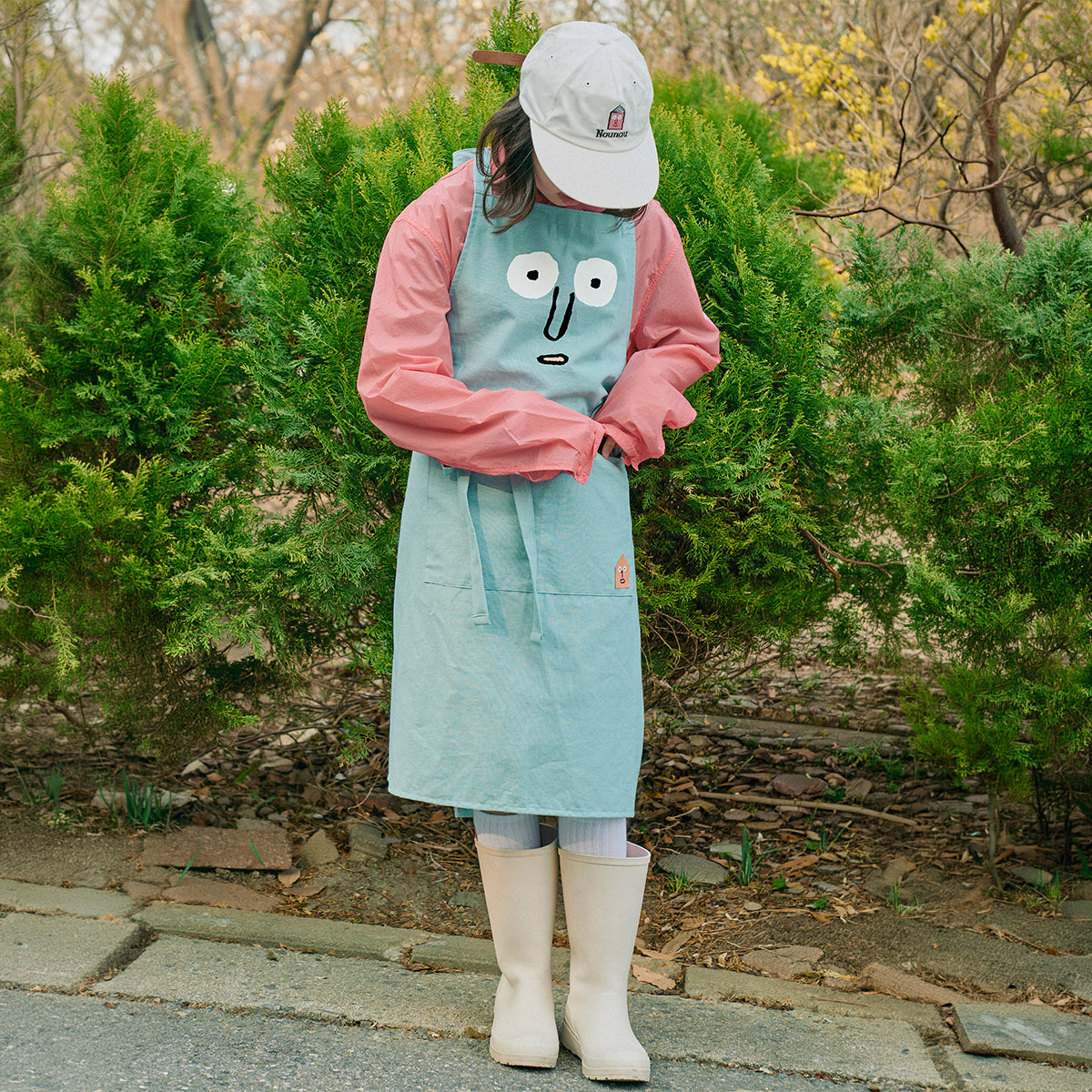 Printed Apron Blue