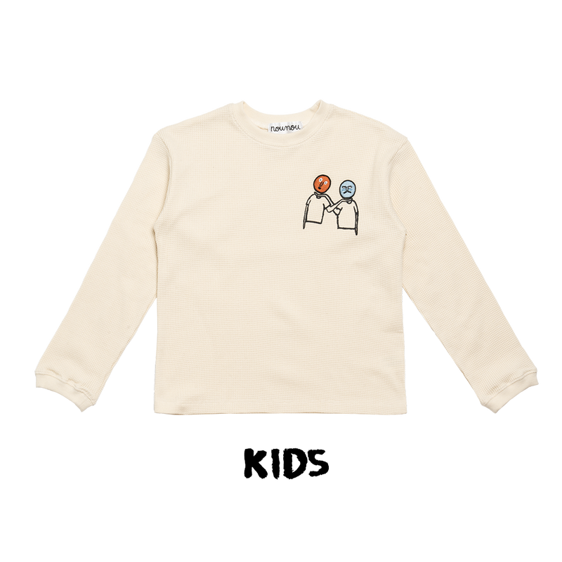 Two people patch tee White for KIDS