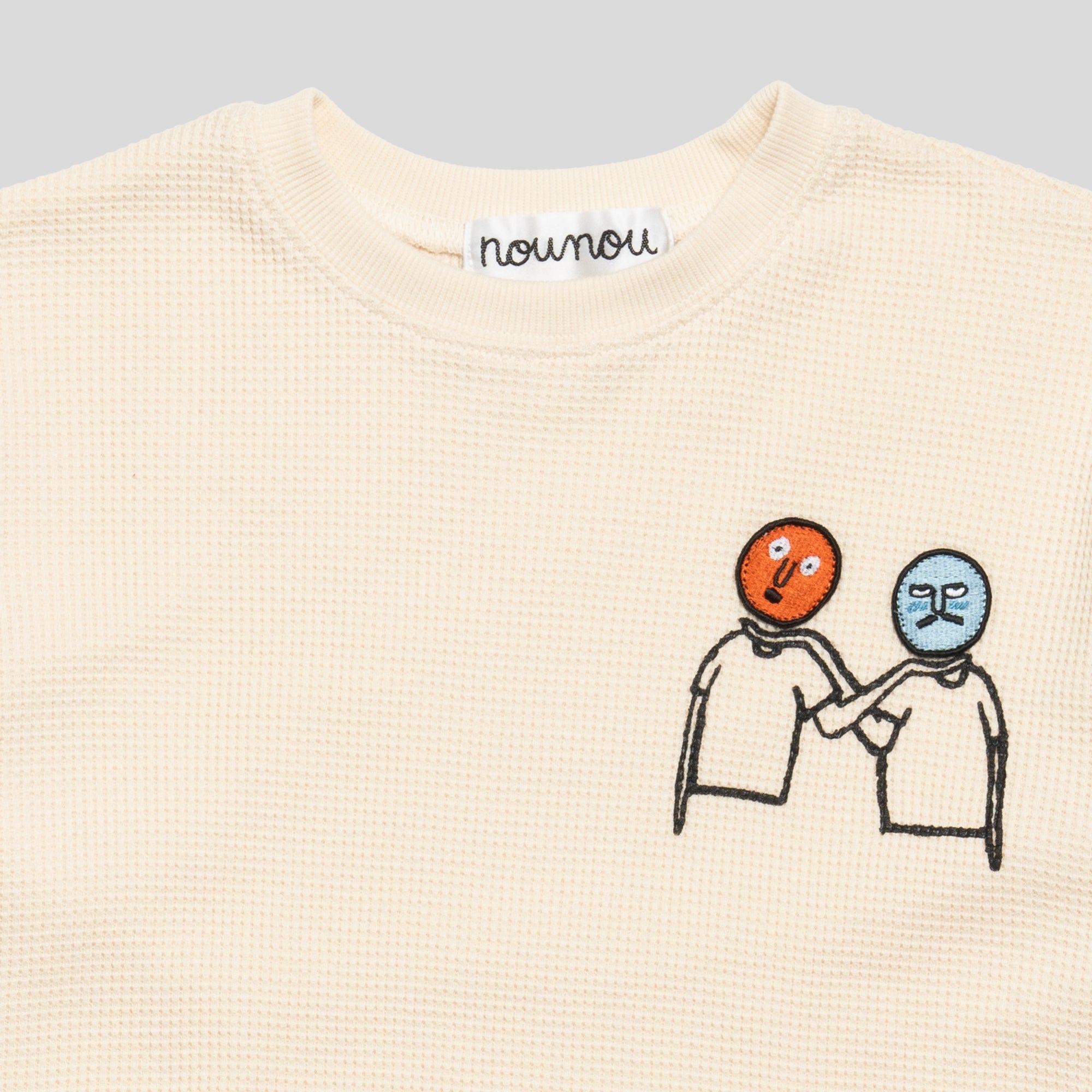 Two people patch tee White for KIDS